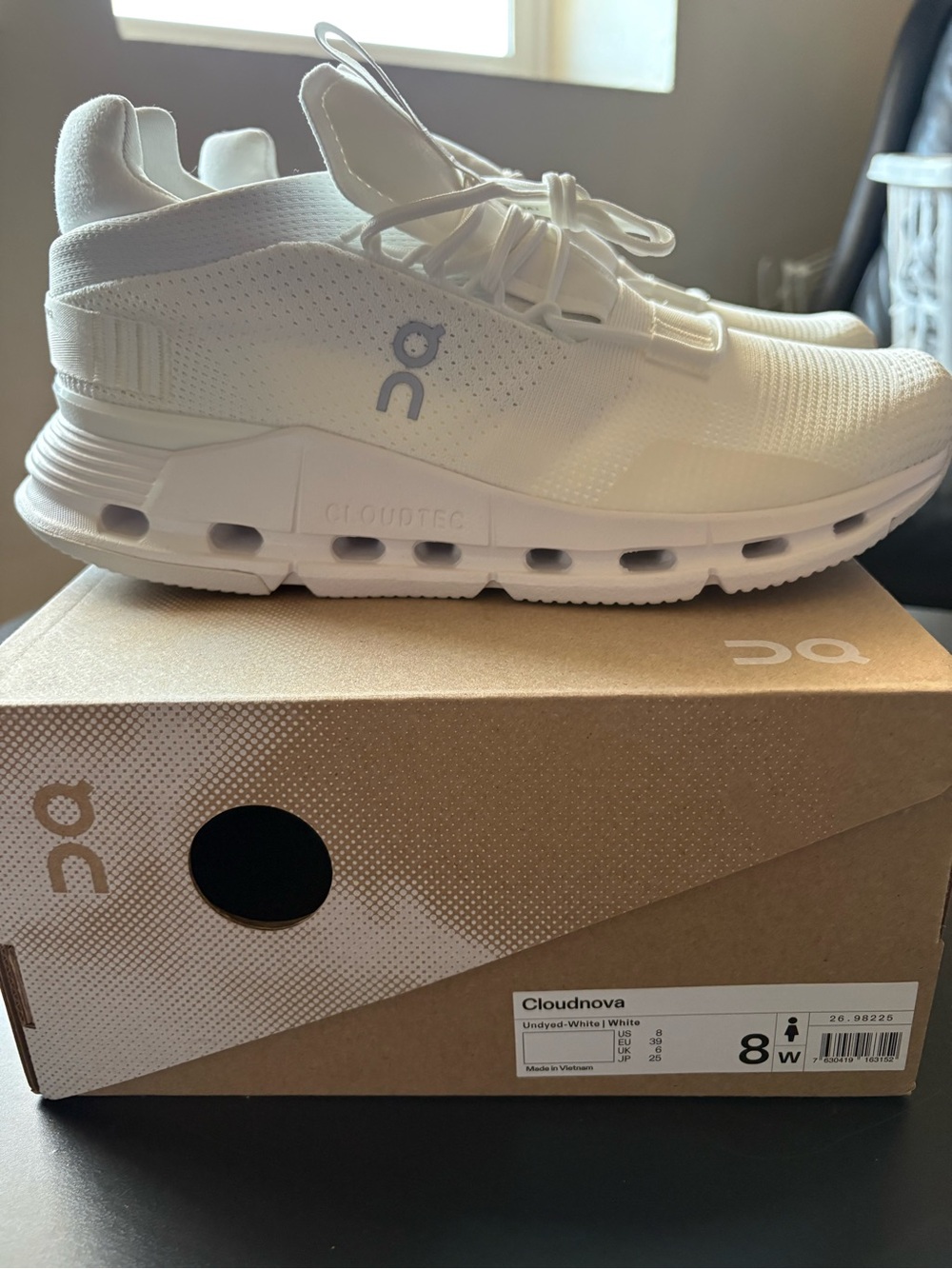 On Cloud White Athletic Sneakers - All-White Trainers - Picture 6 of 7